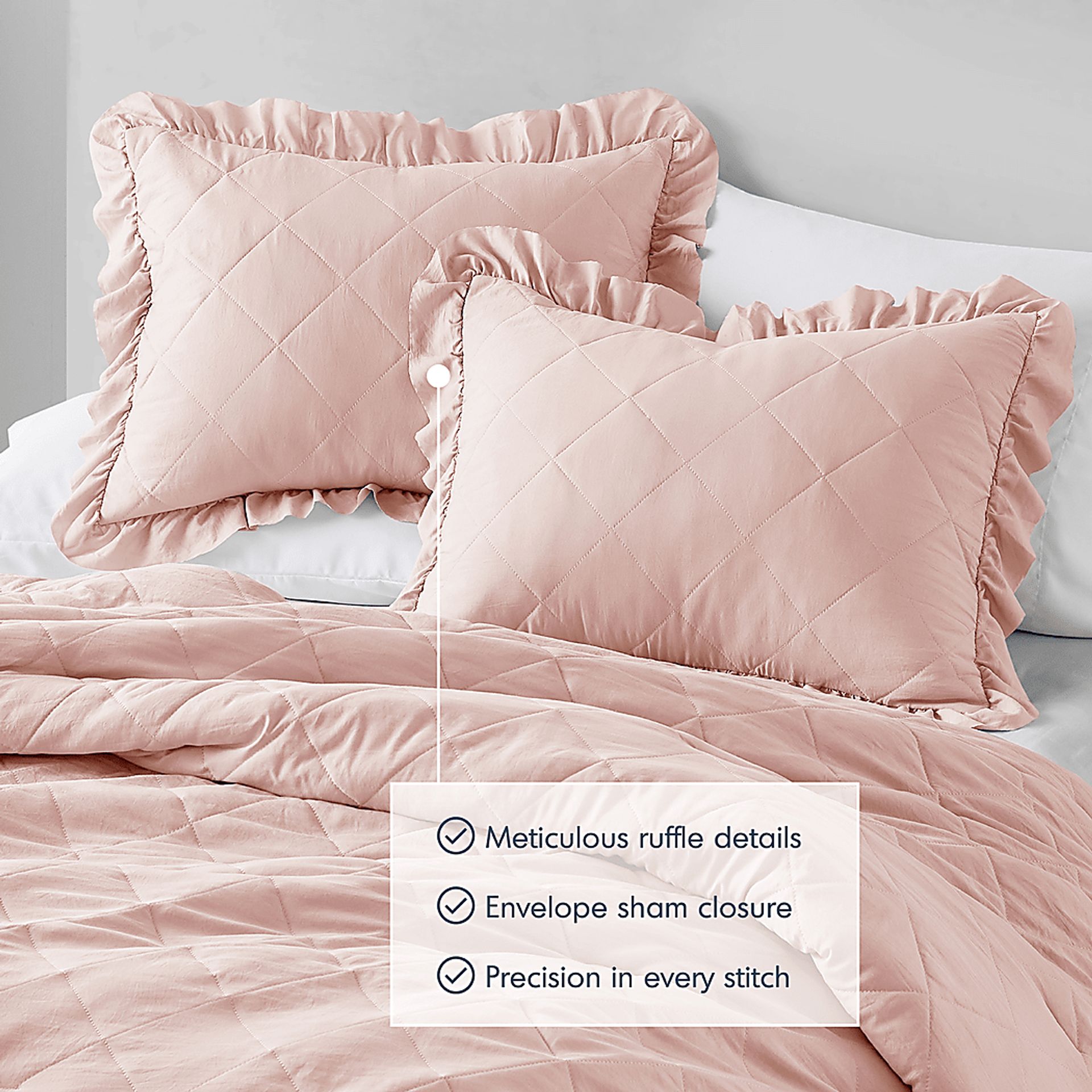 Canarioa Pink Full/Queen 3 Pc Comforter Set - Image 5