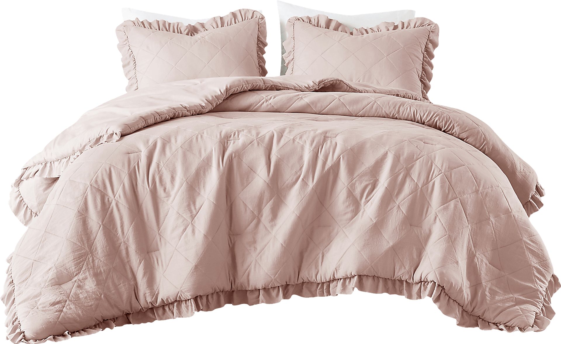 Canarioa Pink Full/Queen 3 Pc Comforter Set - Image 6