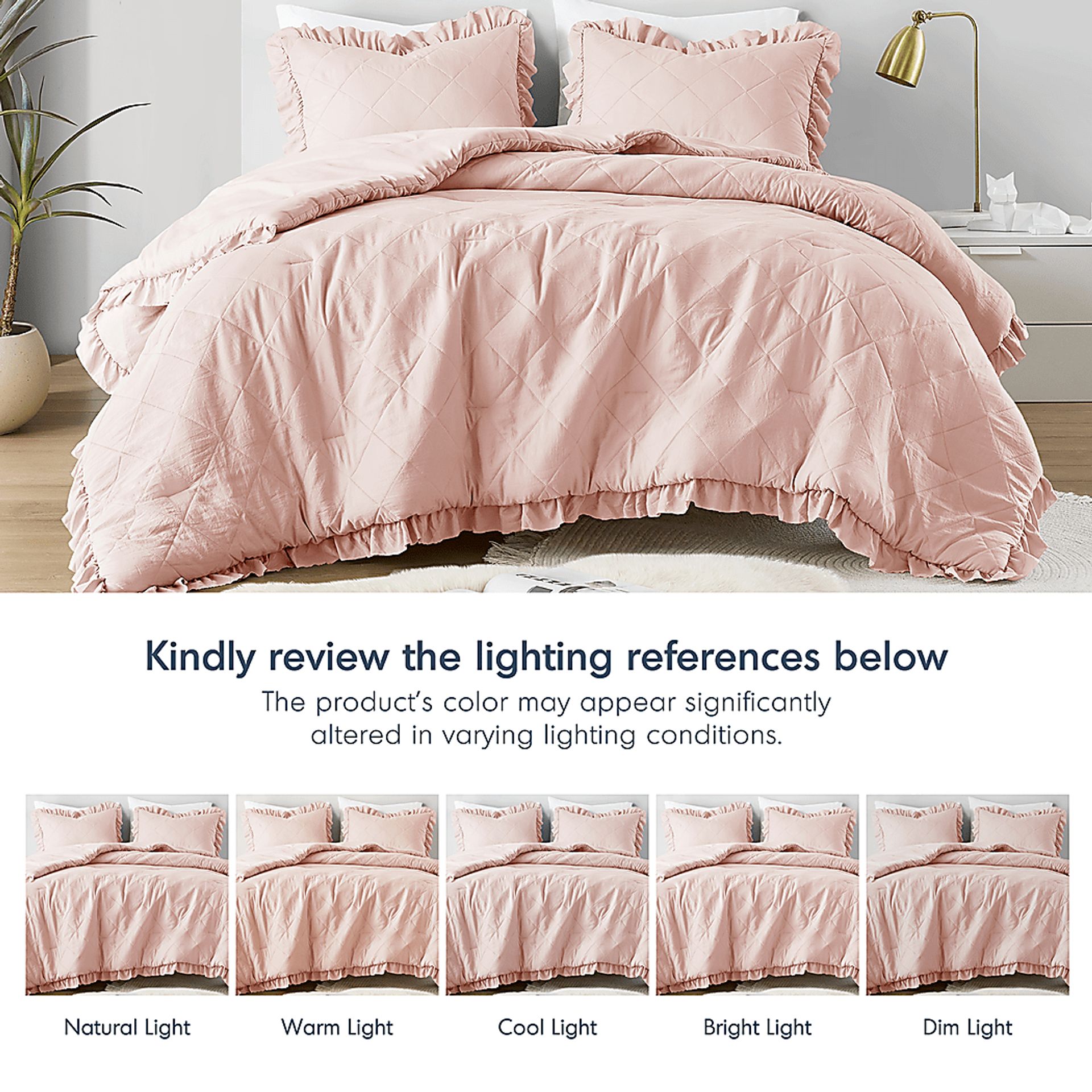 Canarioa Pink Full/Queen 3 Pc Comforter Set - Image 9