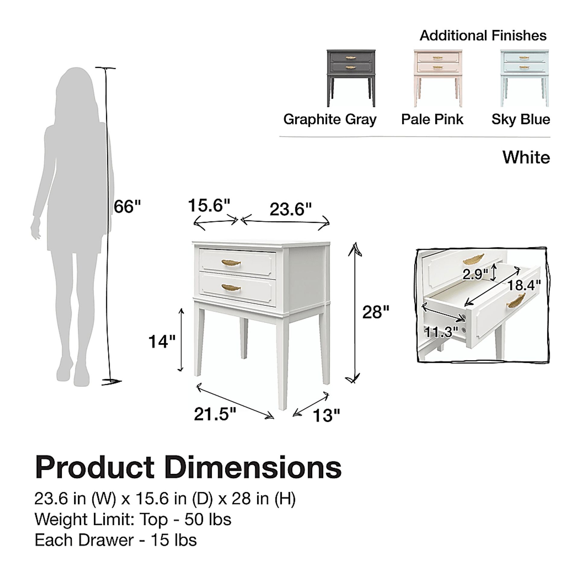 Canberra Gray Accent Table - Image 13