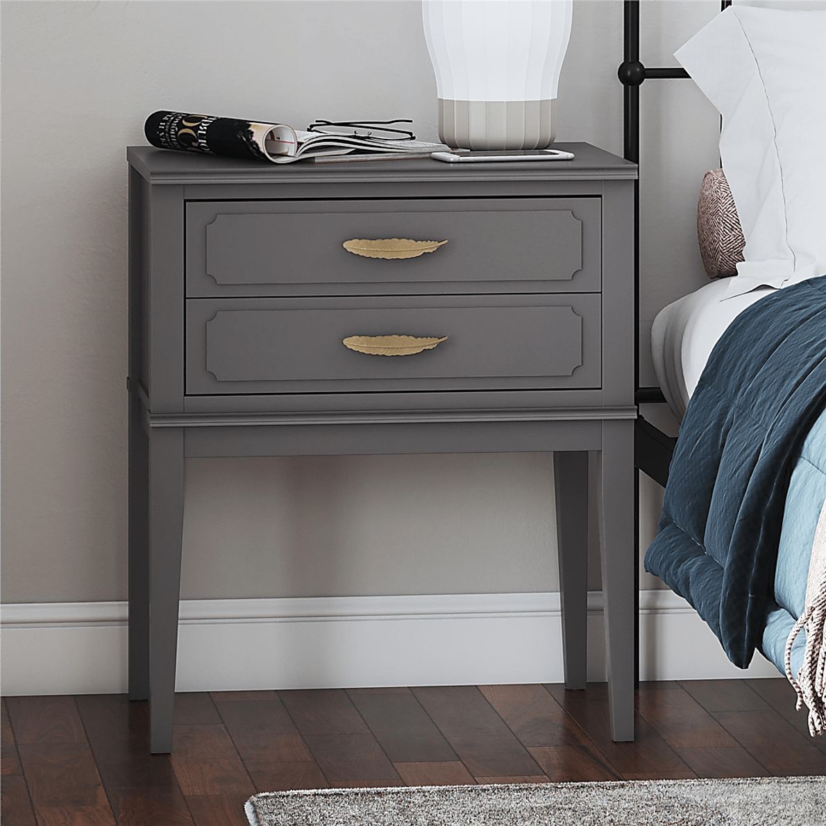 Canberra Gray Accent Table