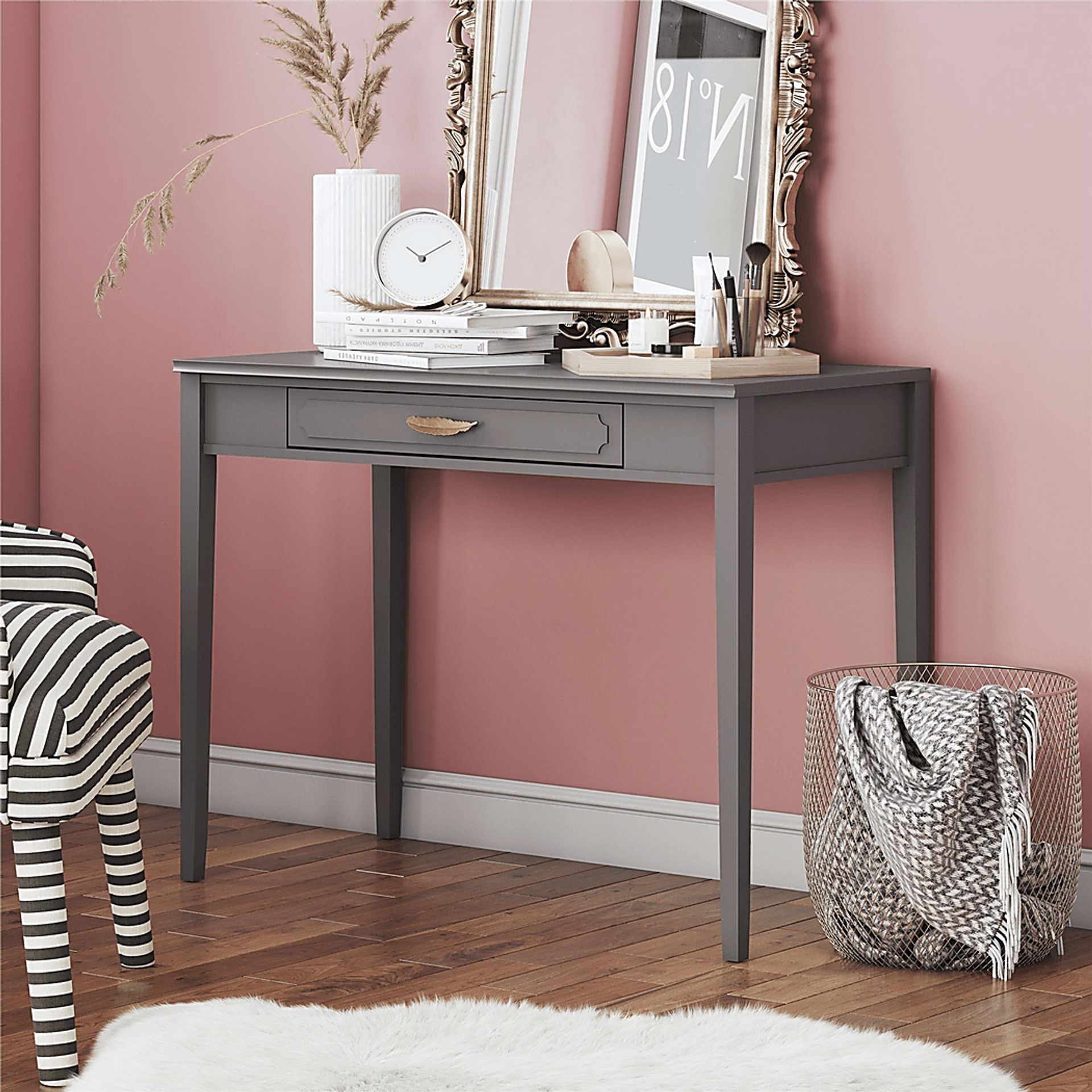 Canberra Gray Desk - Image 6