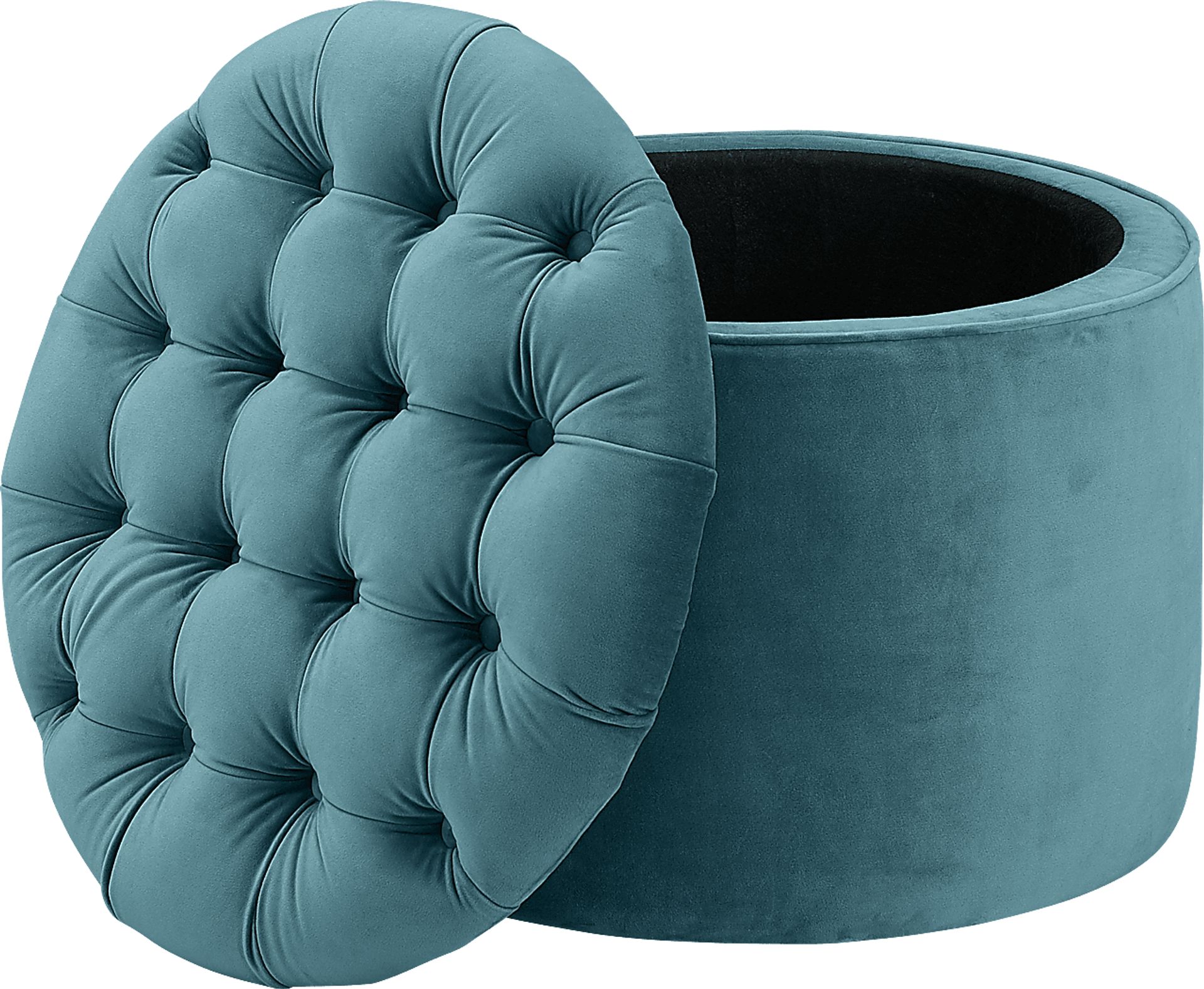 Candellar Blue Storage Ottoman - Image 2