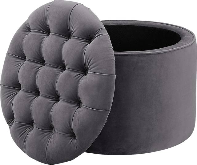 Candellar Gray Storage Ottoman - Thumbnail - Image 2