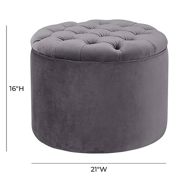Candellar Gray Storage Ottoman - Thumbnail - Image 5