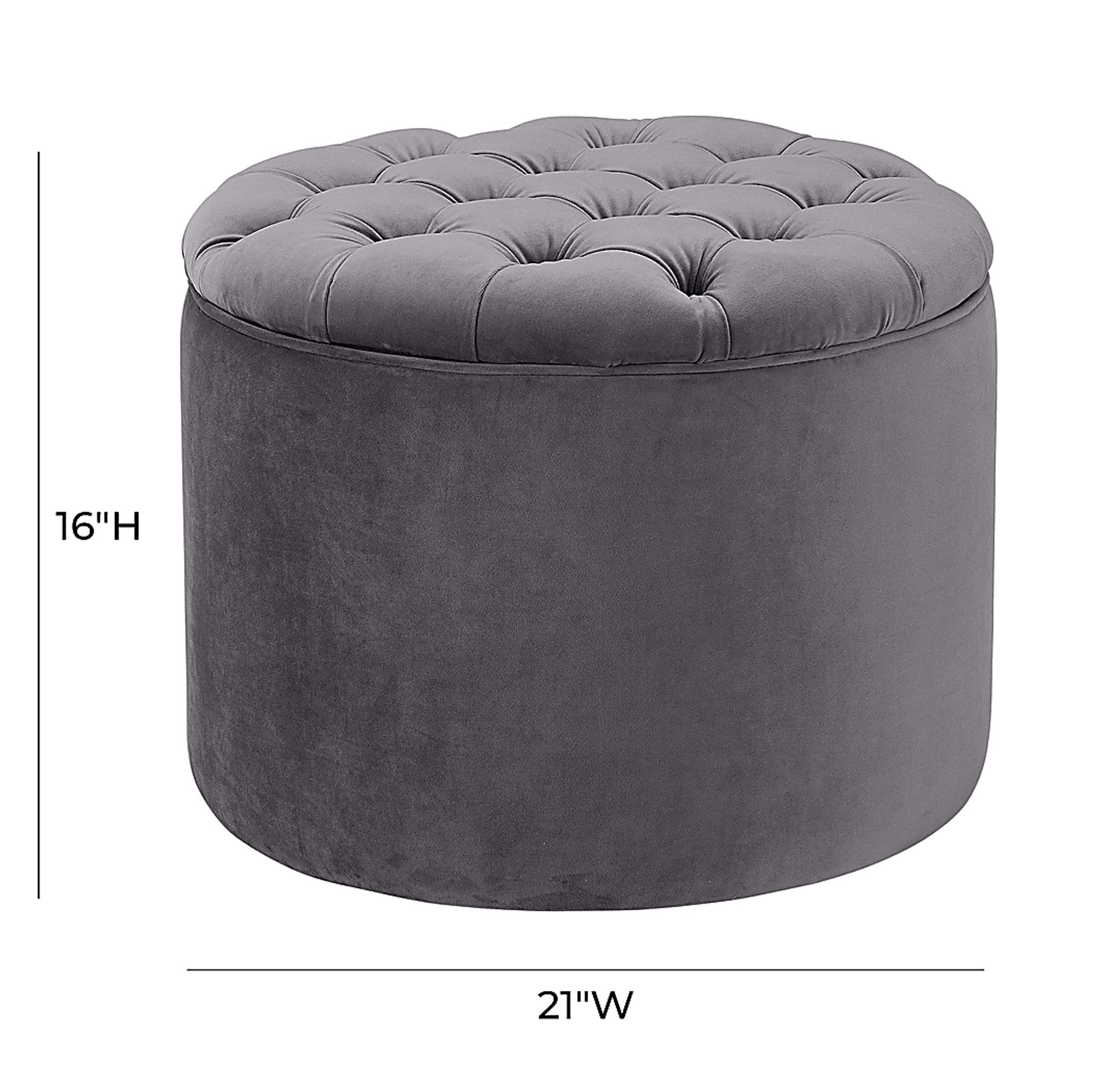 Candellar Gray Storage Ottoman - Image 5