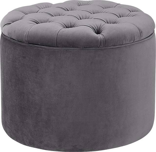 Candellar Gray Storage Ottoman - Thumbnail - Image 1