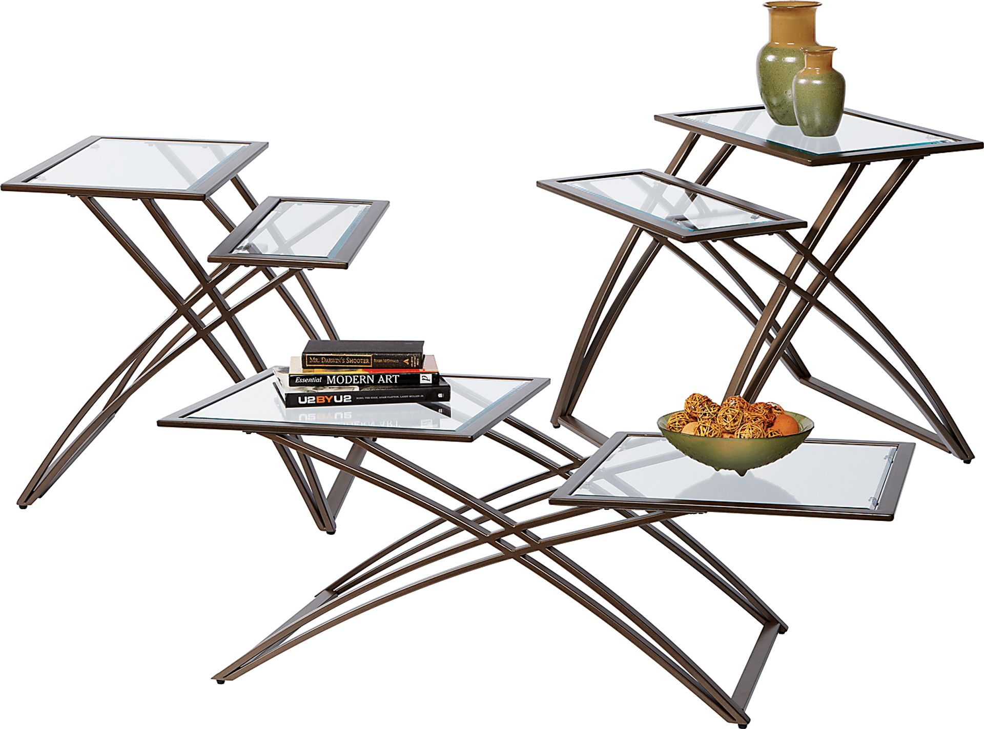 Candler 3 Pc Table Set w/Step End Table - Image 1