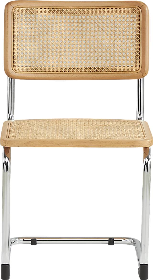 Kaarina White 5 Pc Round Dining Room with Natural Cane Chairs - Thumbnail - Image 4