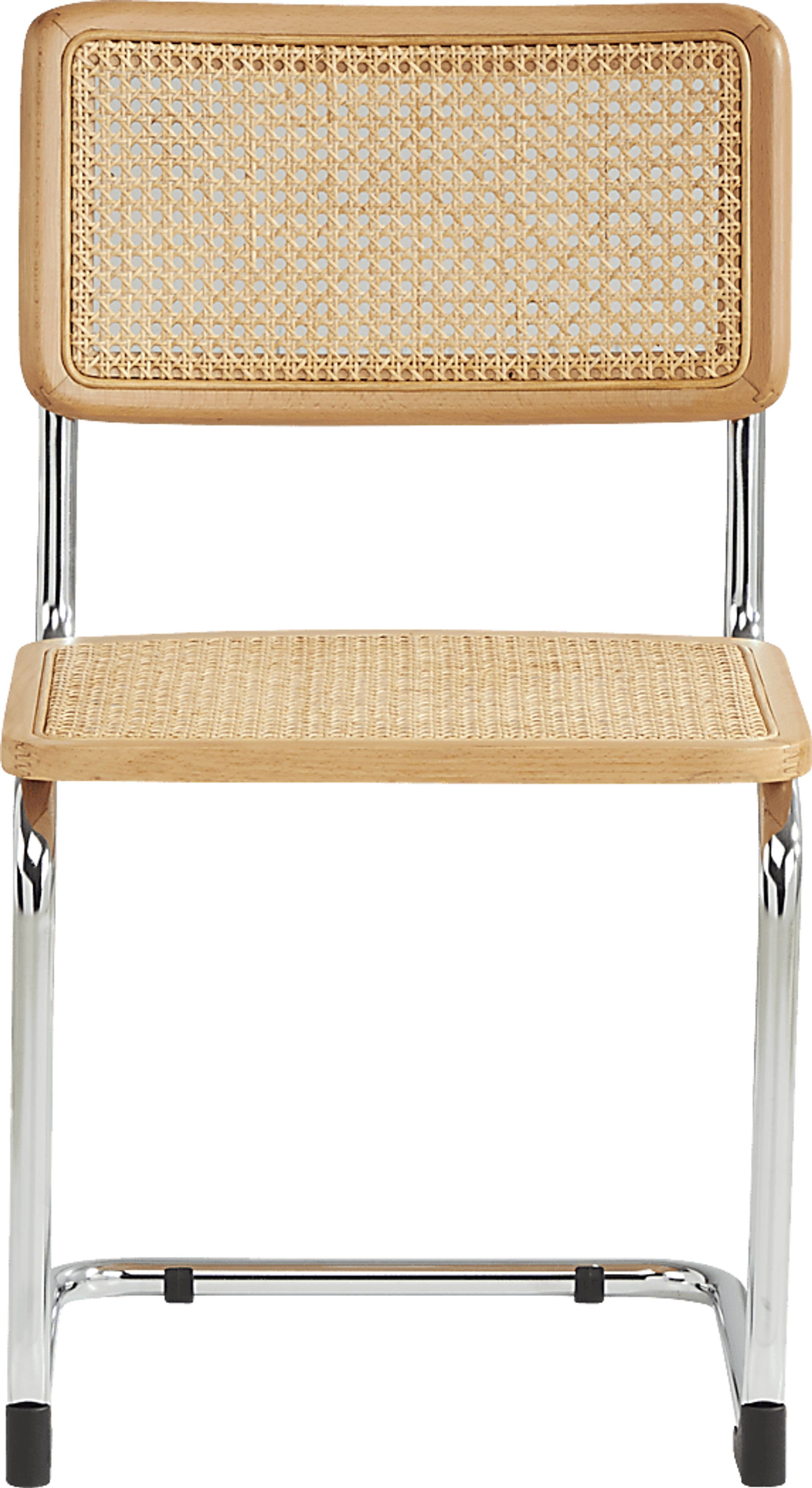 Kaarina White 5 Pc Round Dining Room with Natural Cane Chairs - Image 4
