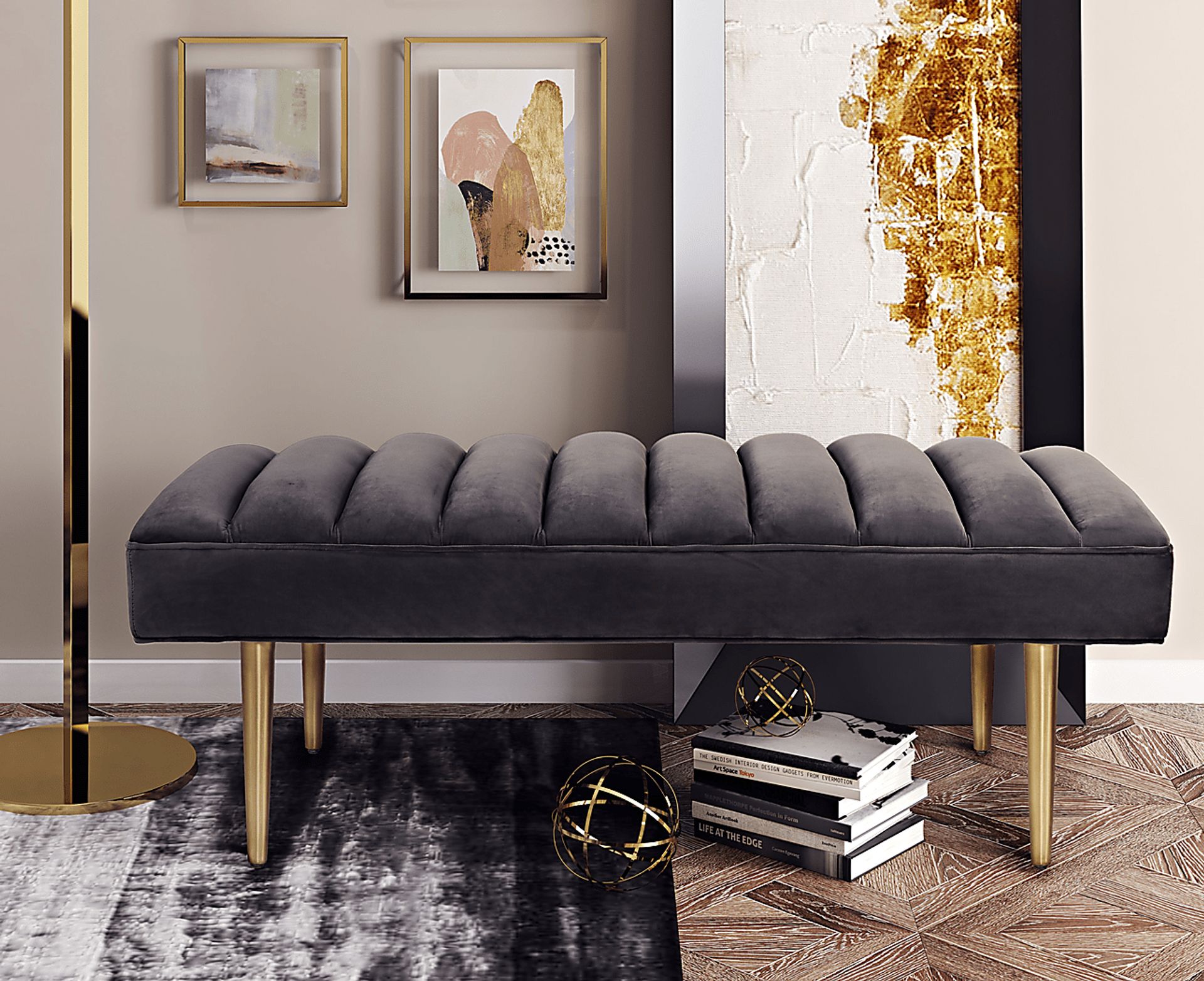 Canellea Gray Bench - Image 4