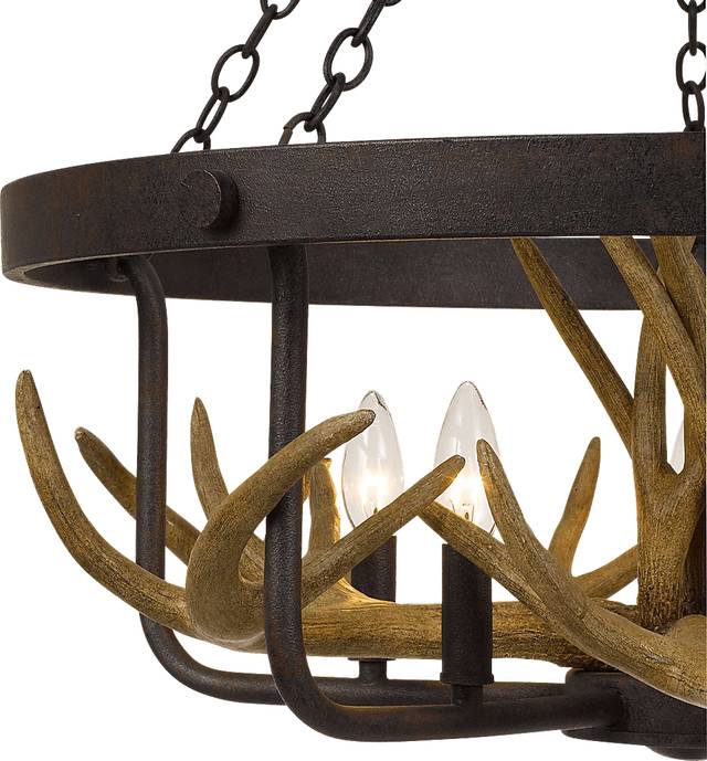 Canewood Brown Chandelier - Thumbnail - Image 3