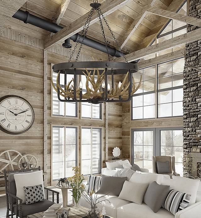 Canewood Brown Chandelier - Thumbnail - Image 5
