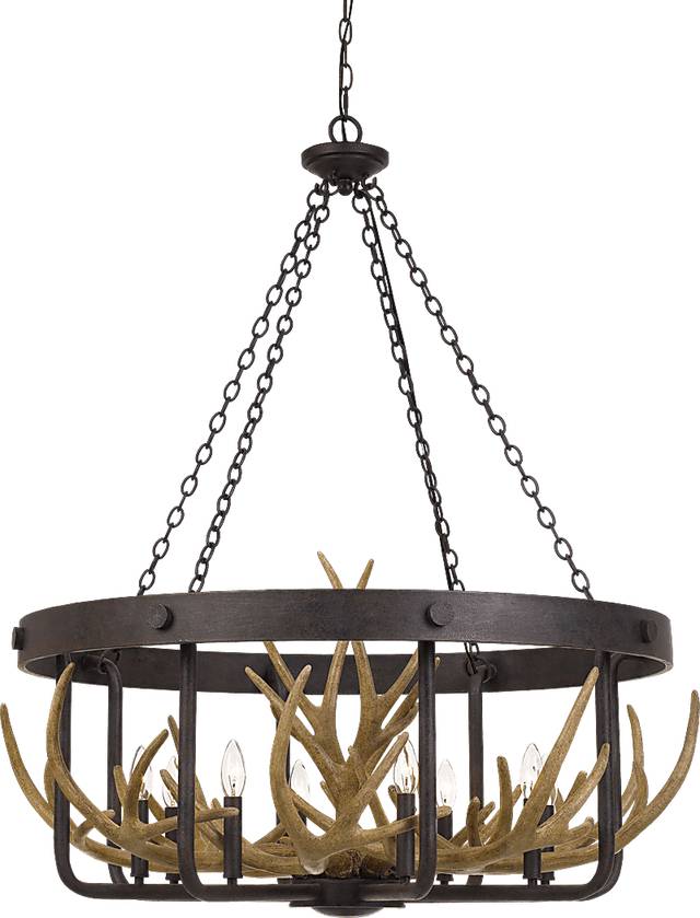 Canewood Brown Chandelier - Thumbnail - Image 6