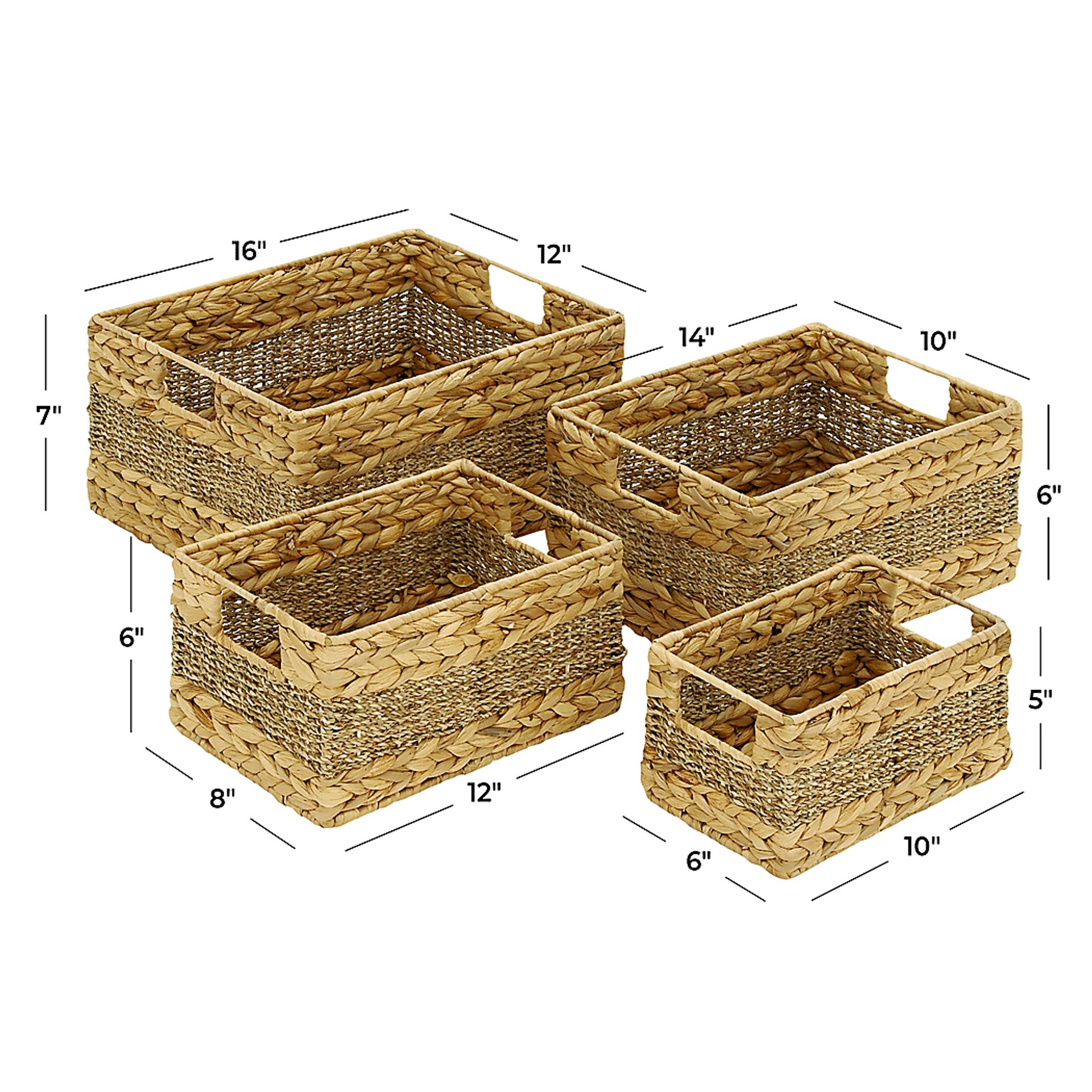 Canle Brown Basket, Set of 4 - Image 8