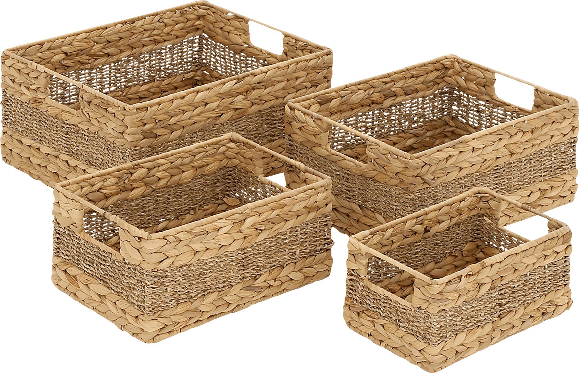 Canle Brown Basket, Set of 4 - Image 1