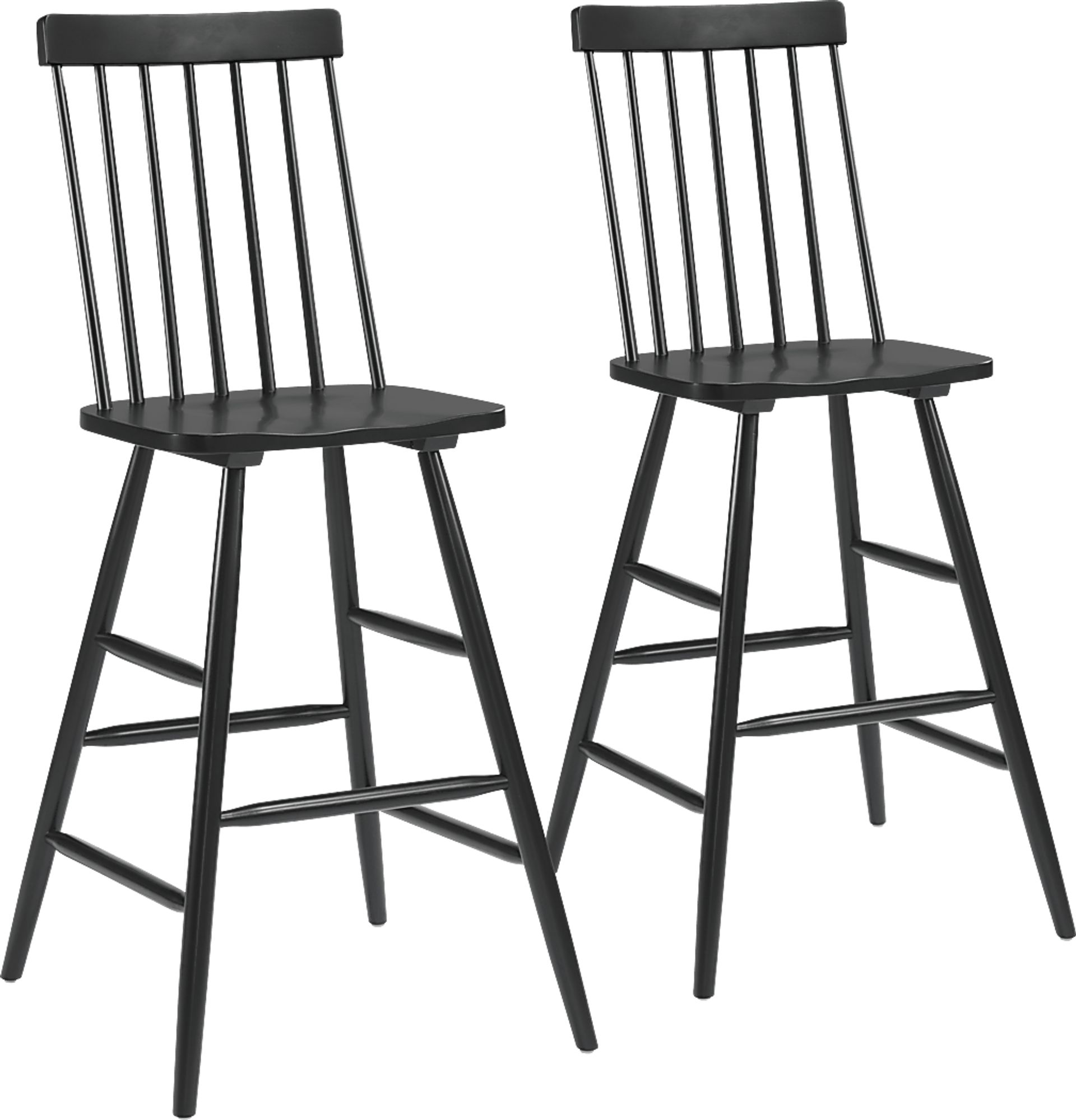 Cannada Black Bar Height Stool, Set of 2 - Image 1