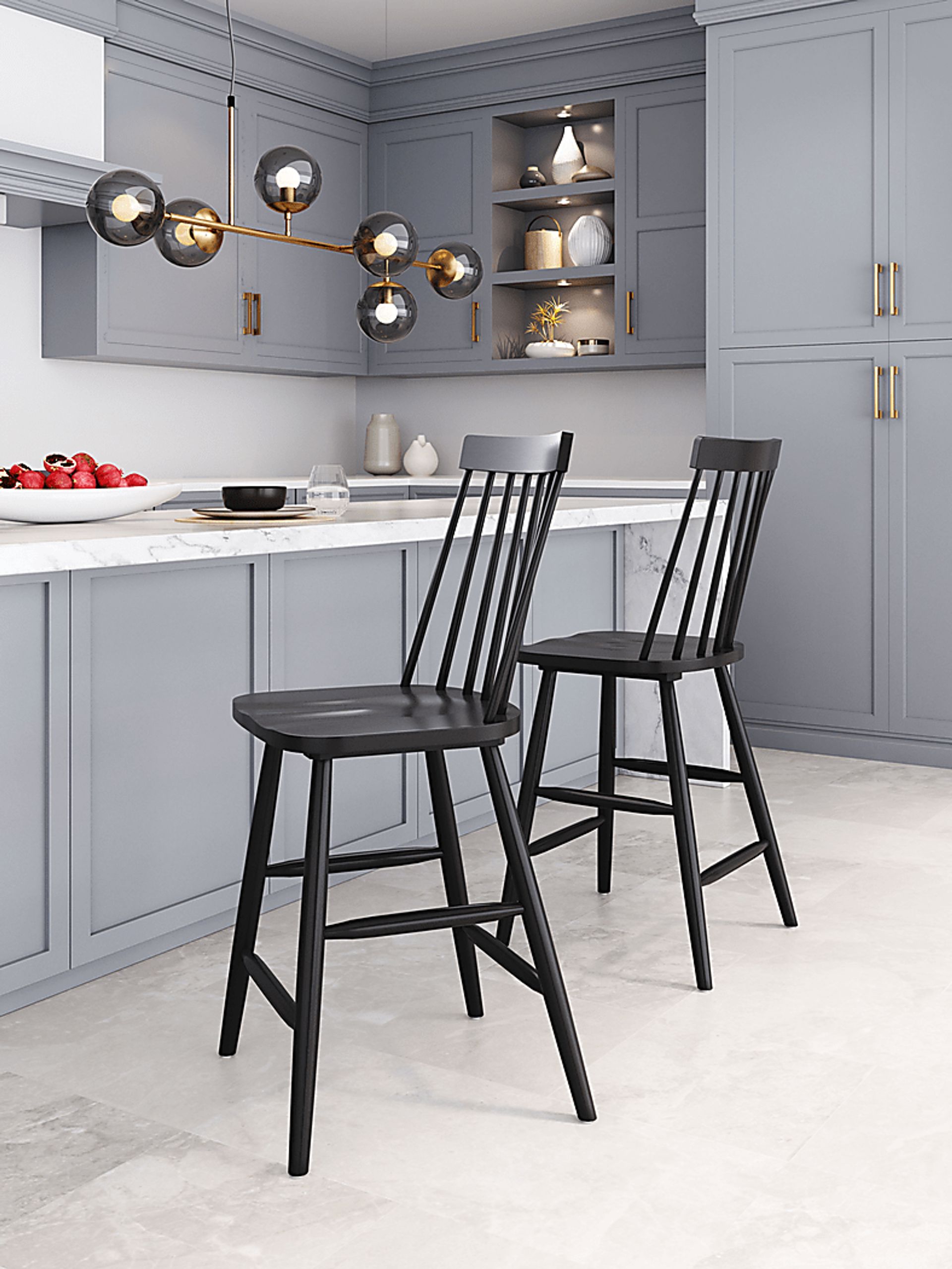 Cannada Black Counter Height Stool, Set of 2 - Image 2