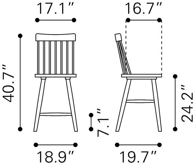 Cannada Black Counter Height Stool, Set of 2 - Thumbnail - Image 10