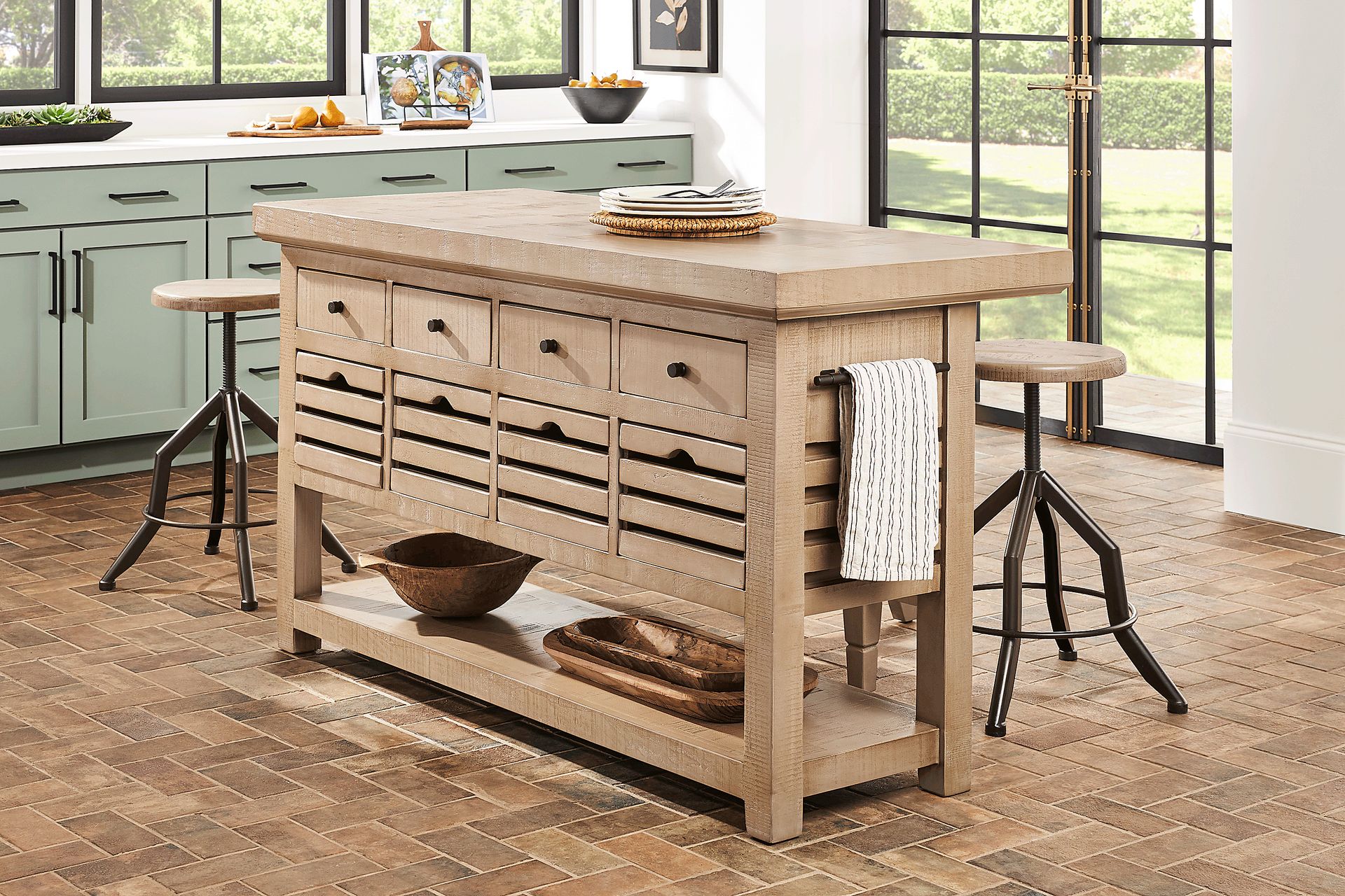Cannon Beach Natural 3 Pc Counter Height Dining Set - Image 1
