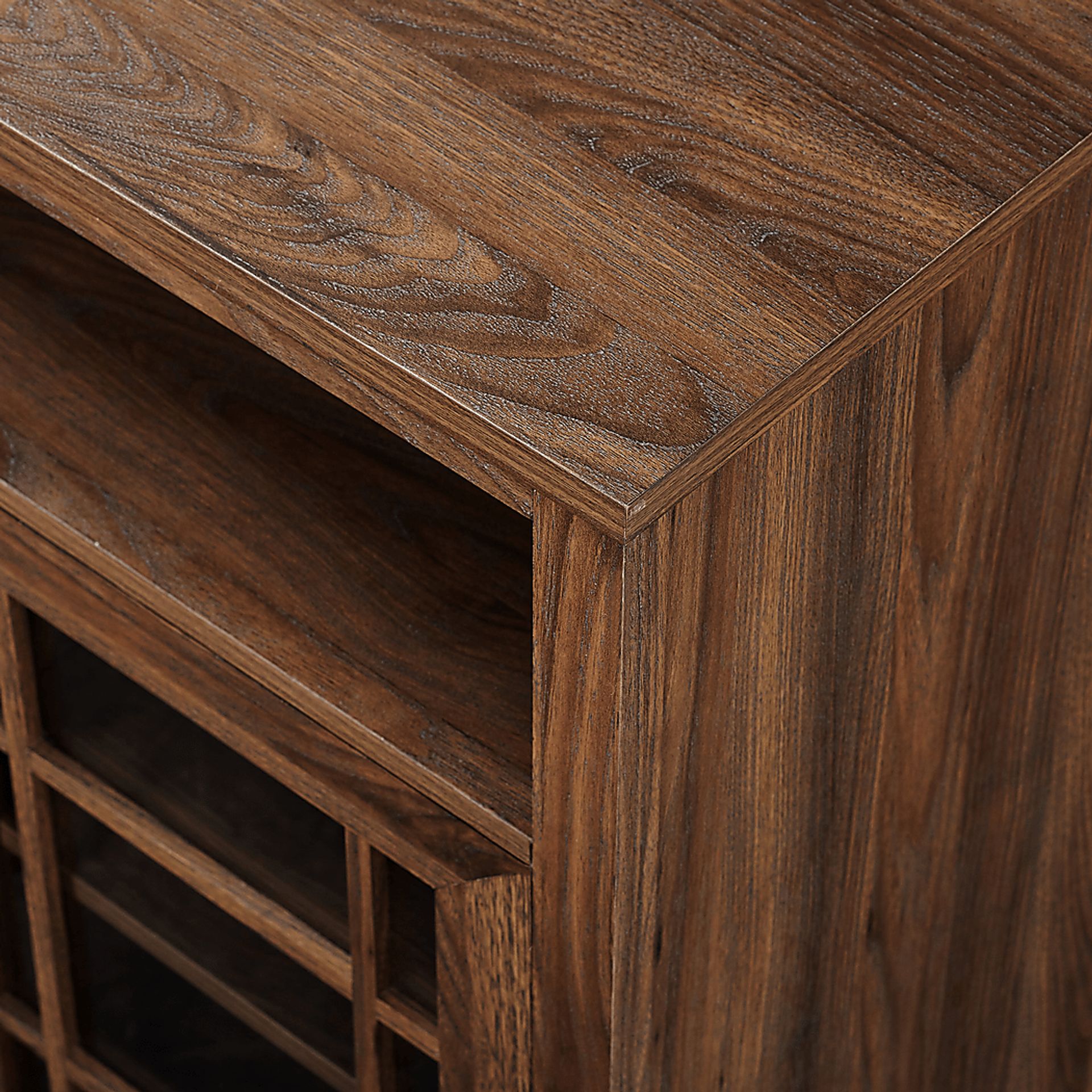 Cannongate Walnut 58 in. Console, With Electric Fireplace - Image 5