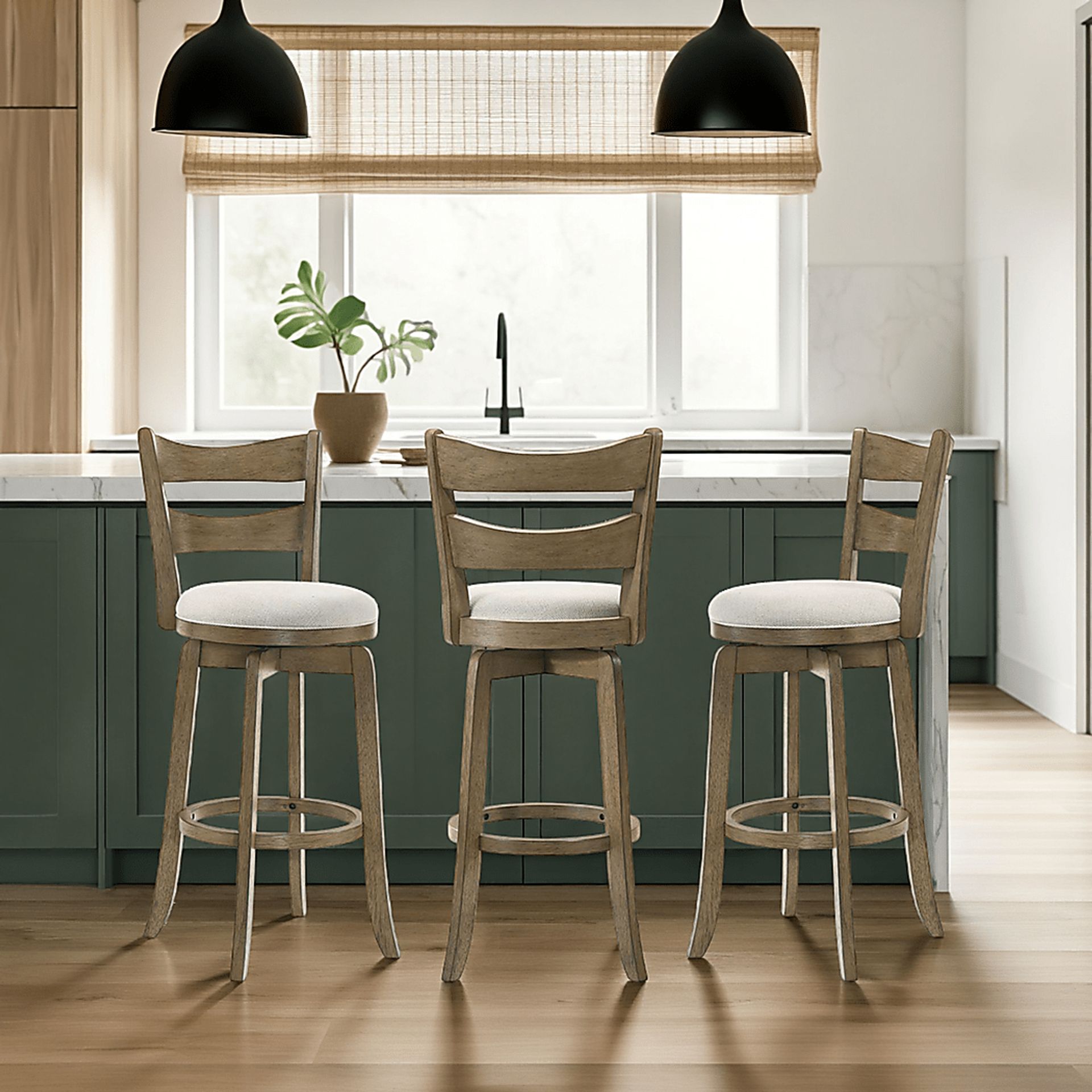 Cannonics I Brown and Cream Counter Height Stool - Image 3