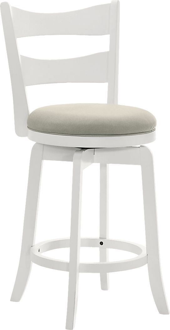 Cannonics II White and Beige Counter Height Stool