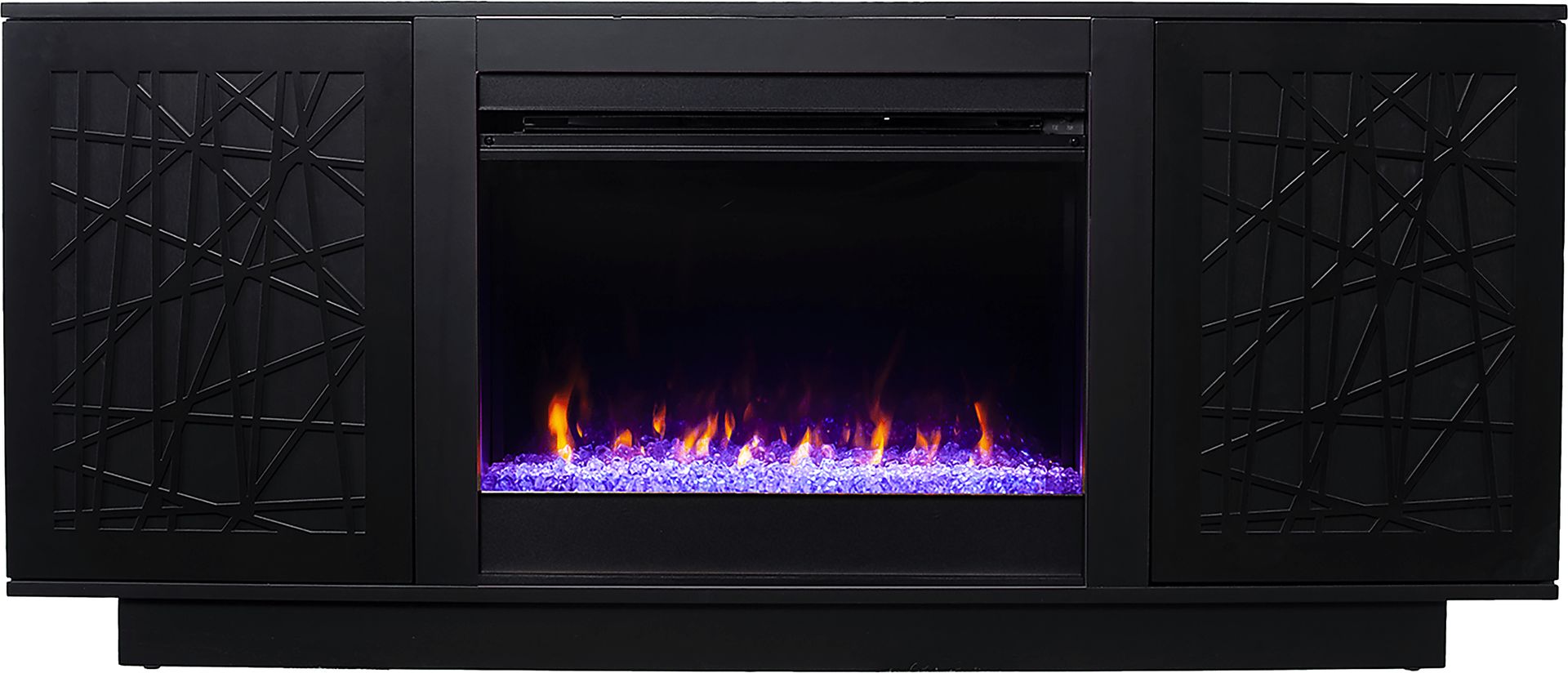 Cannonwolde I Black 60 in. Console, With Color Changing Electric Fireplace - Image 7