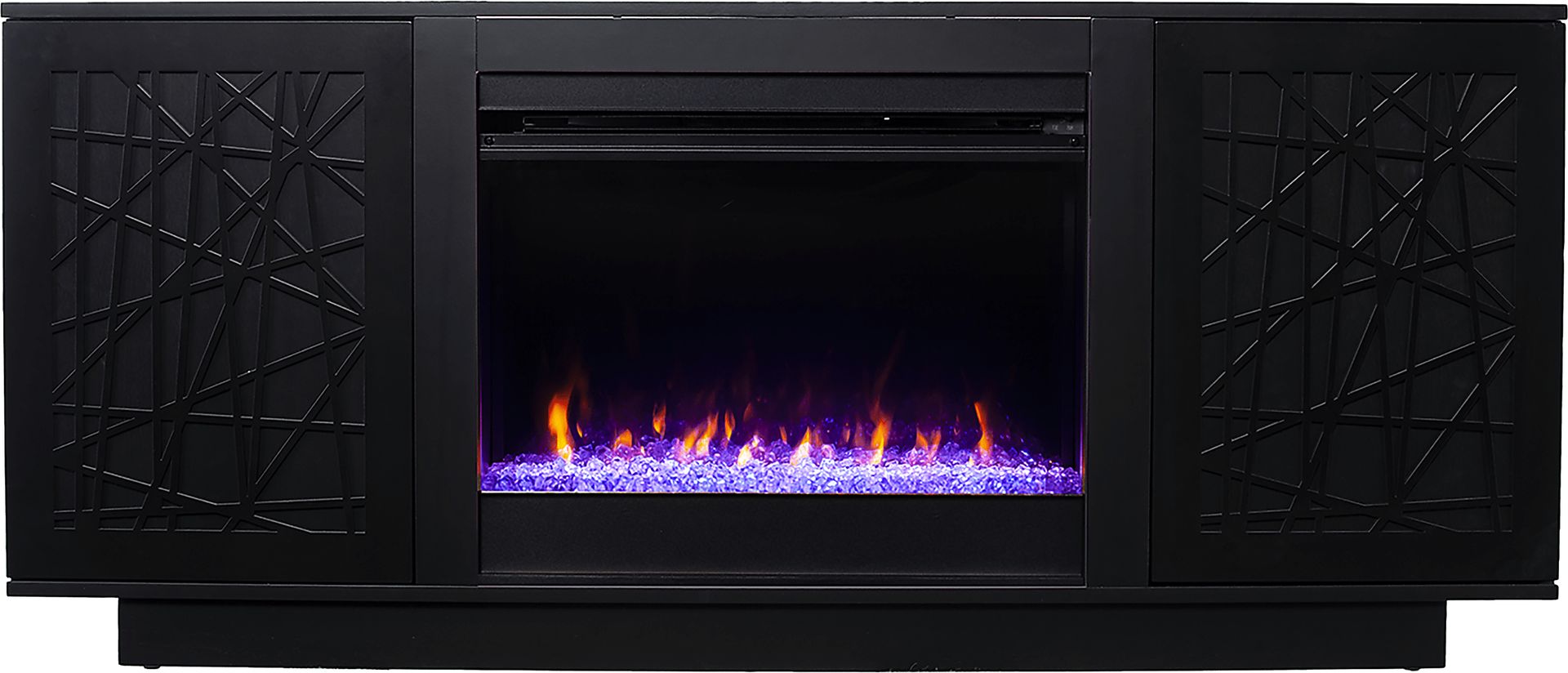 Cannonwolde I Black 60 in. Console, With Color Changing Electric Fireplace - Image 7