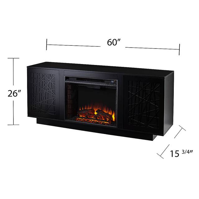 Cannonwolde II Black 60 in. Console, With Electric Fireplace - Thumbnail - Image 3