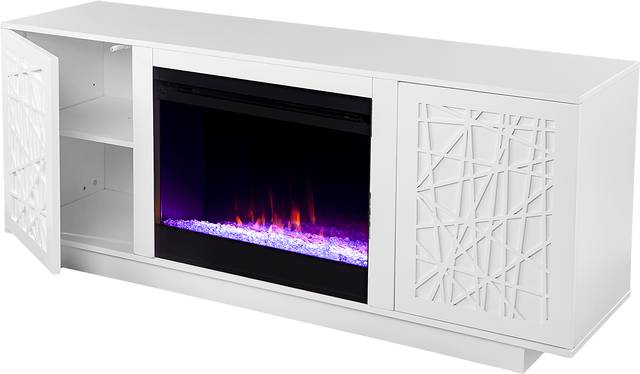 Cannonwolde I White 60 in. Console, With Color Changing Electric Fireplace - Thumbnail - Image 3