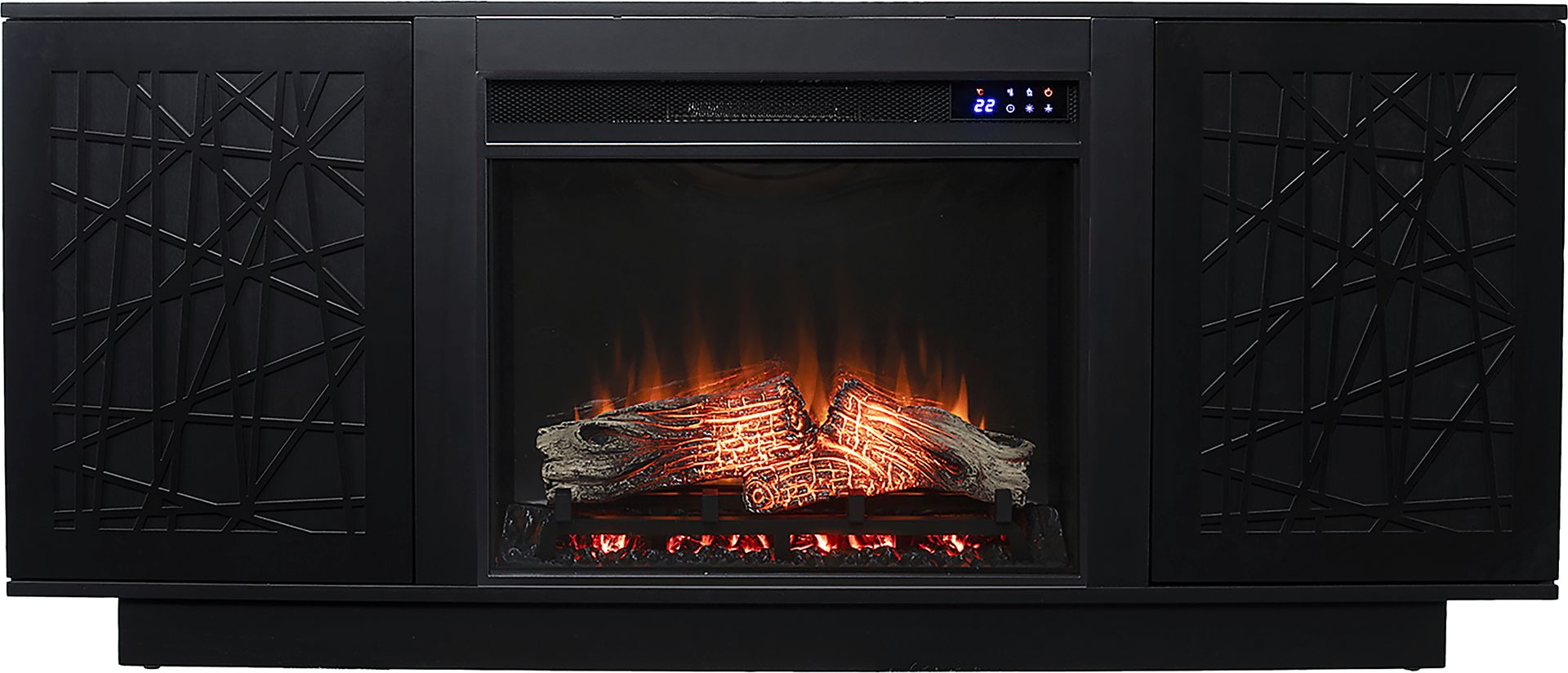 Cannonwolde IV Black 60 in. Console, With Touch Panel Electric Fireplace - Image 7
