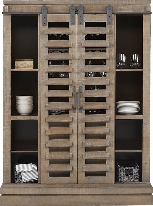 Canoe Creek II Pebble Wine Cabinet - Thumbnail - Image 3