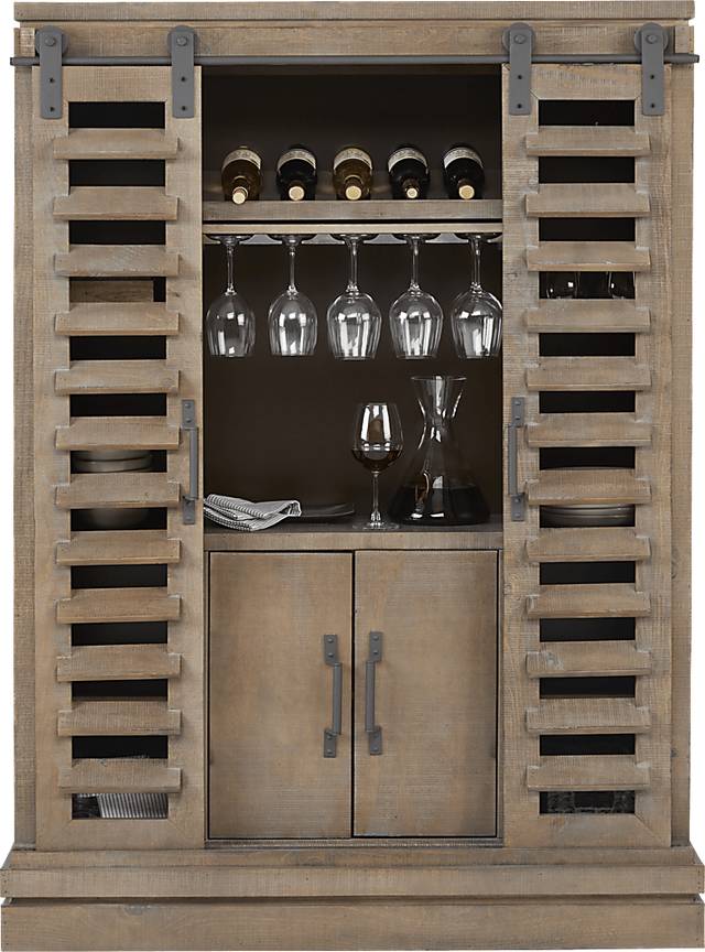 Canoe Creek II Pebble Wine Cabinet - Thumbnail - Image 1