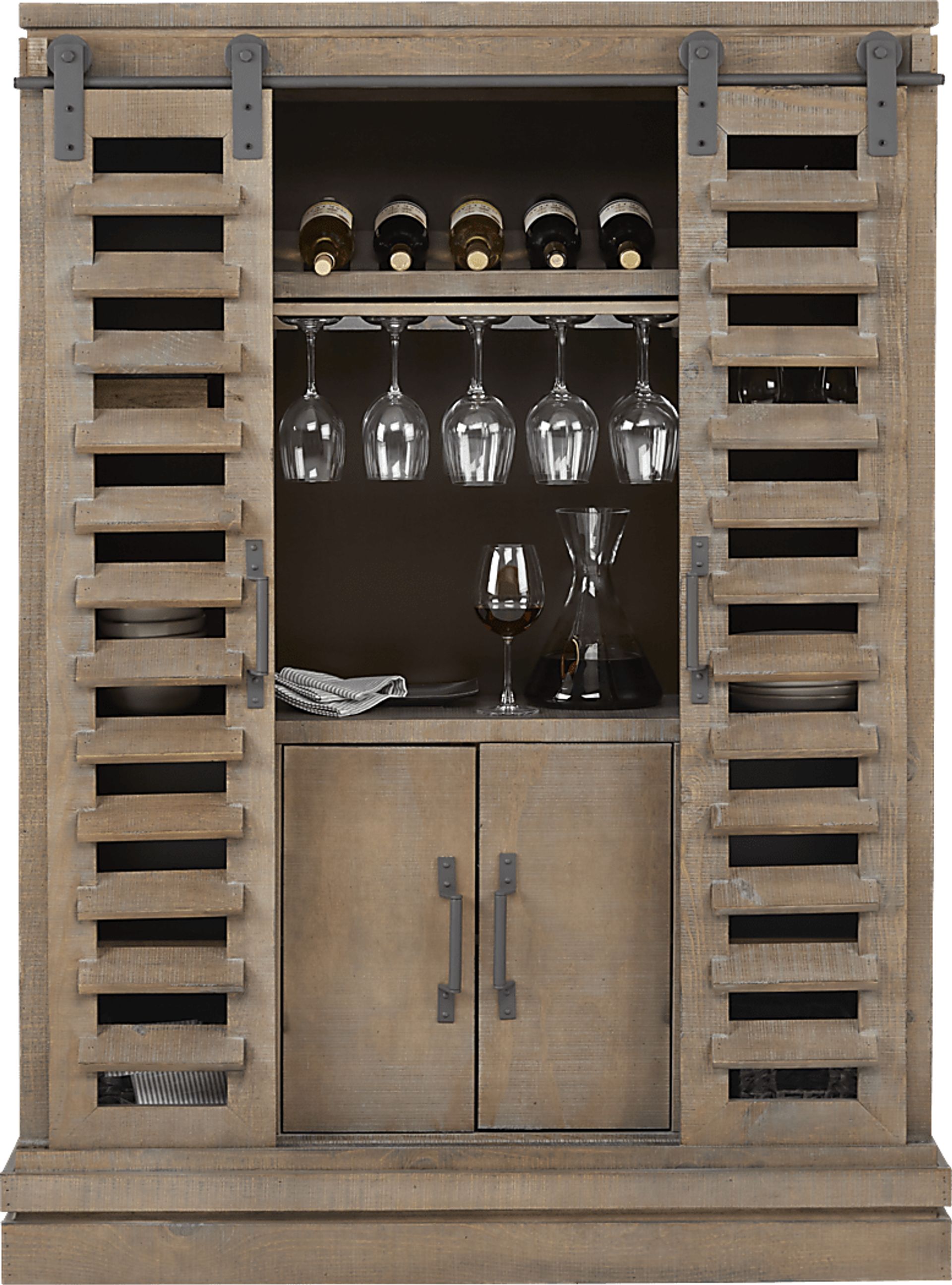 Canoe Creek II Pebble Wine Cabinet - Image 1