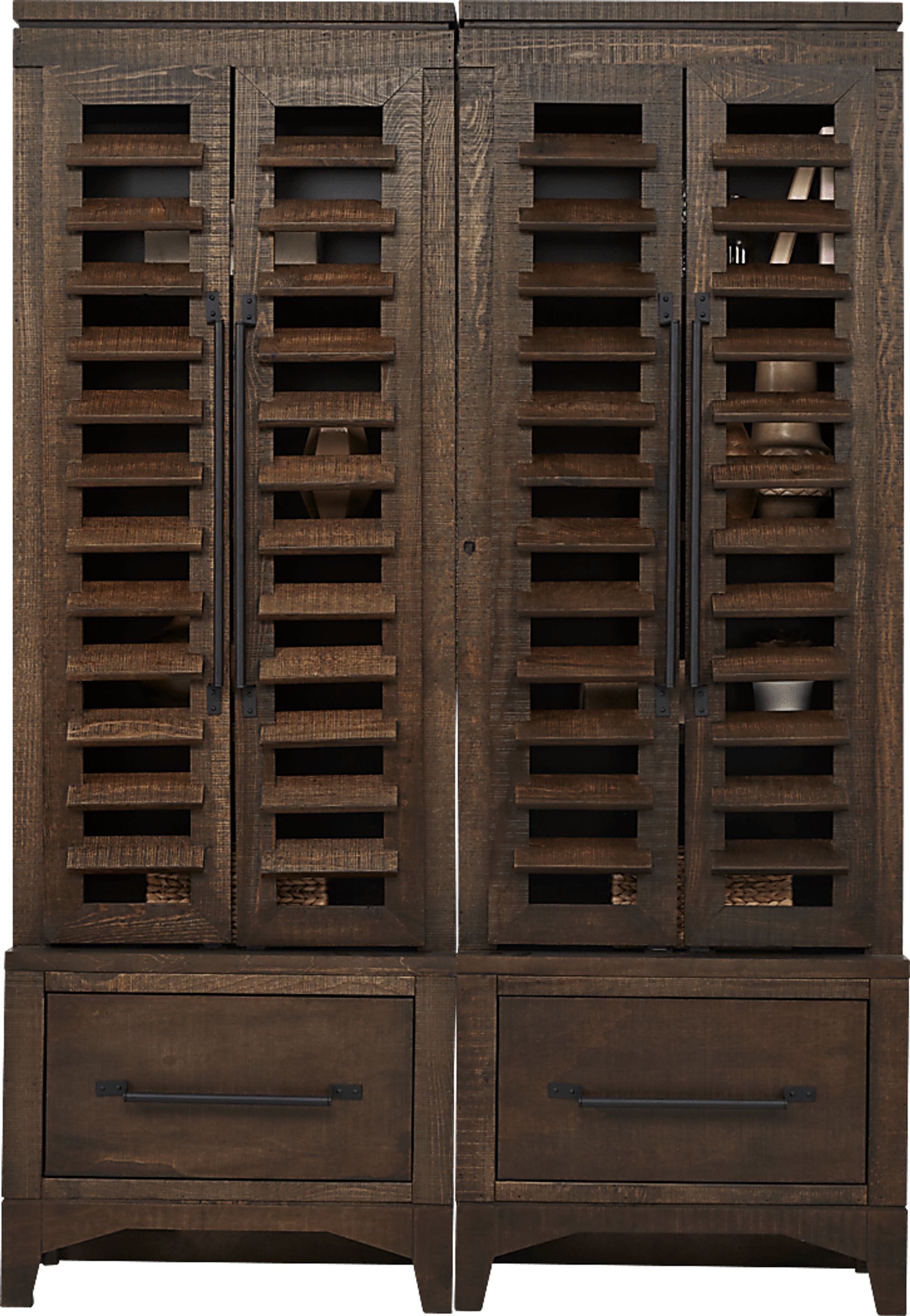 Canoe Creek II Tobacco 2 Pc Wall Unit with Doors - Image 1