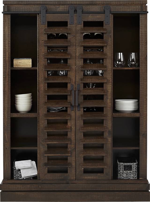 Canoe Creek II Tobacco Wine Cabinet - Thumbnail - Image 3