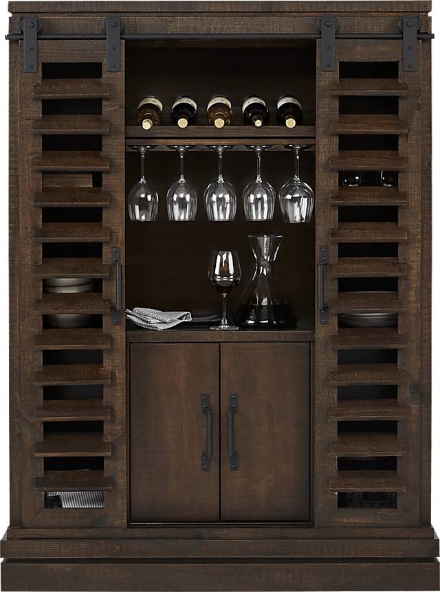 Canoe Creek II Tobacco Wine Cabinet - Thumbnail - Image 1