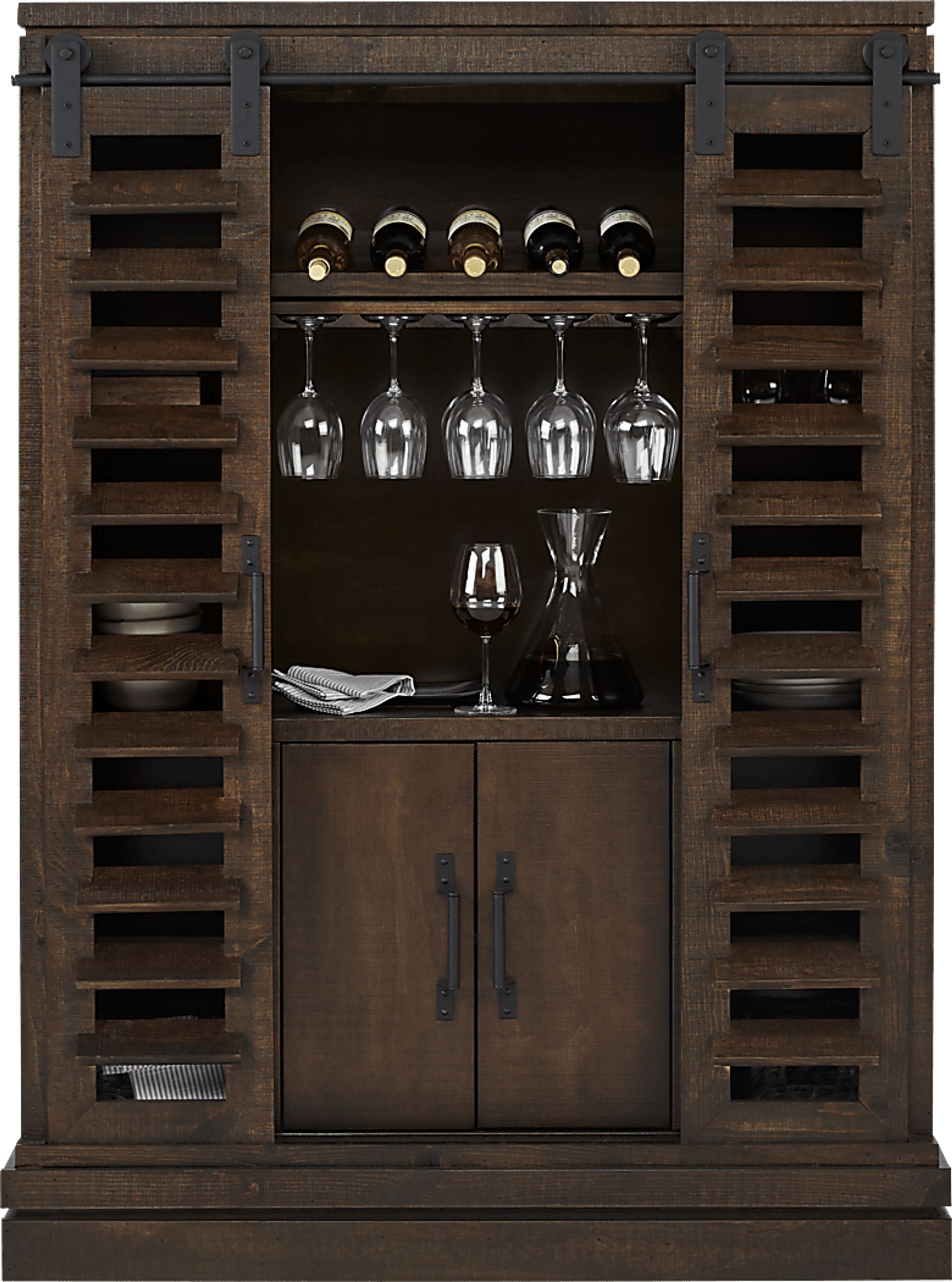 Canoe Creek II Tobacco Wine Cabinet - Image 1