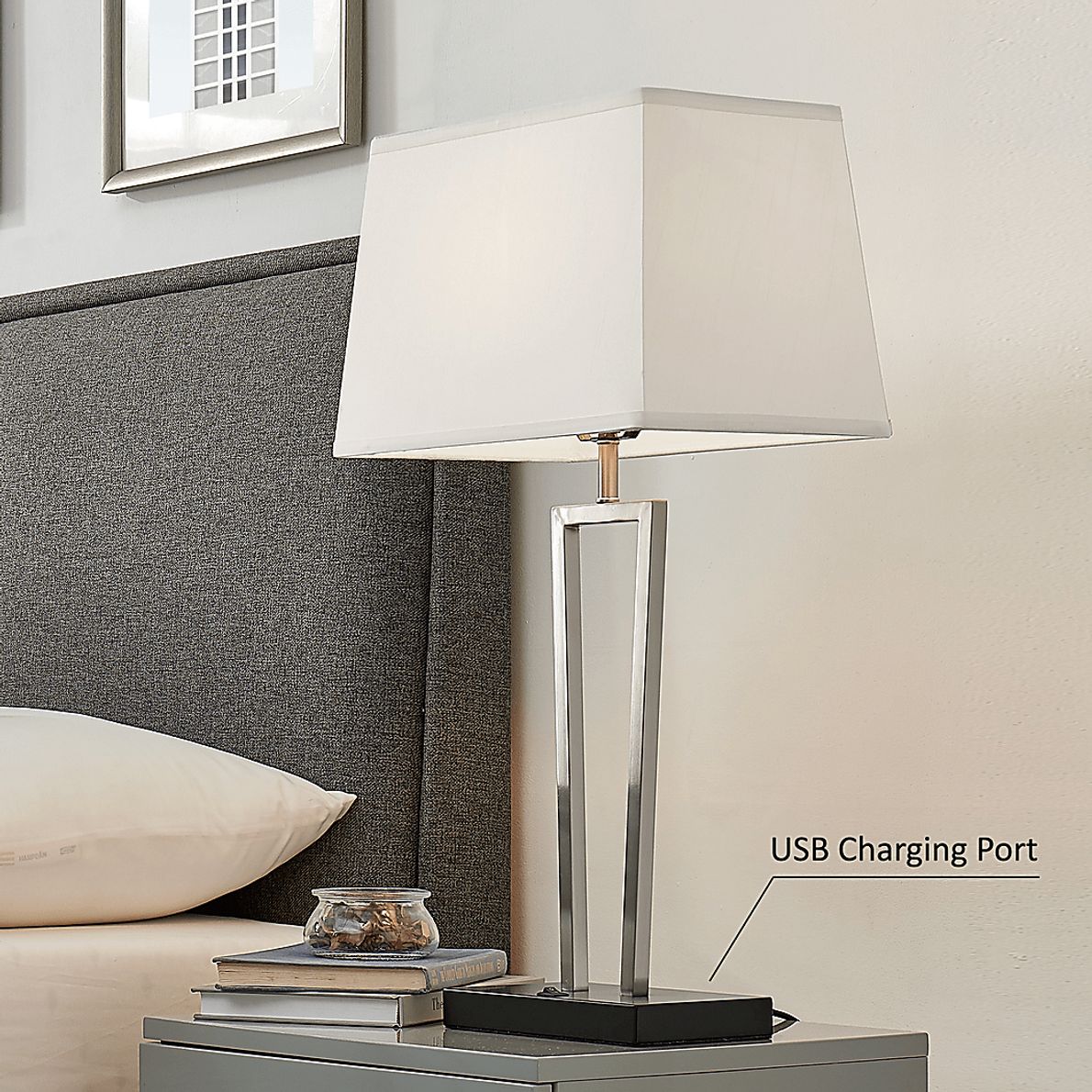 Canosa Cove Nickel Table Lamp, Set of Two