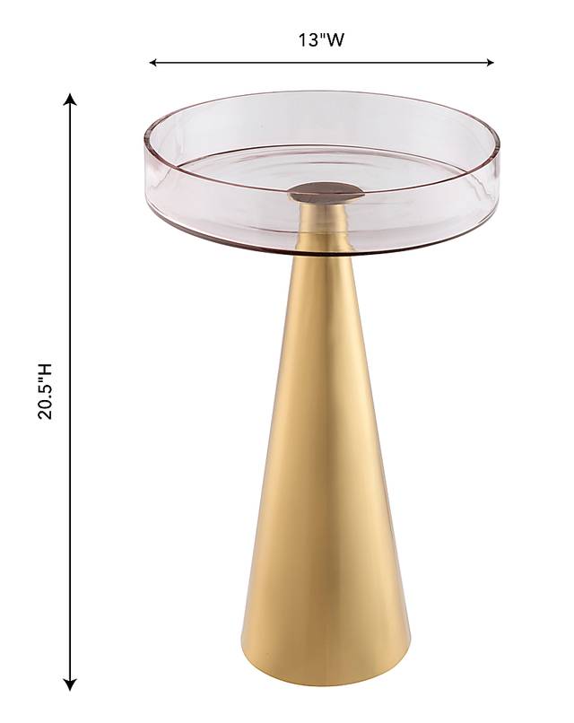 Cansler Gold Small Accent Table - Thumbnail - Image 5