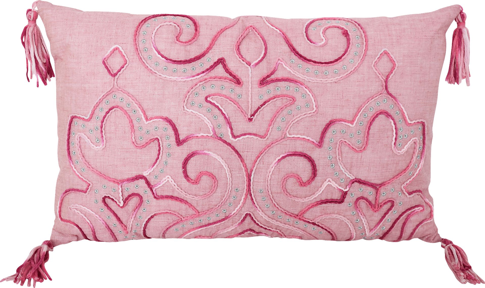 Cantey Pink Throw Pillow - Image 1