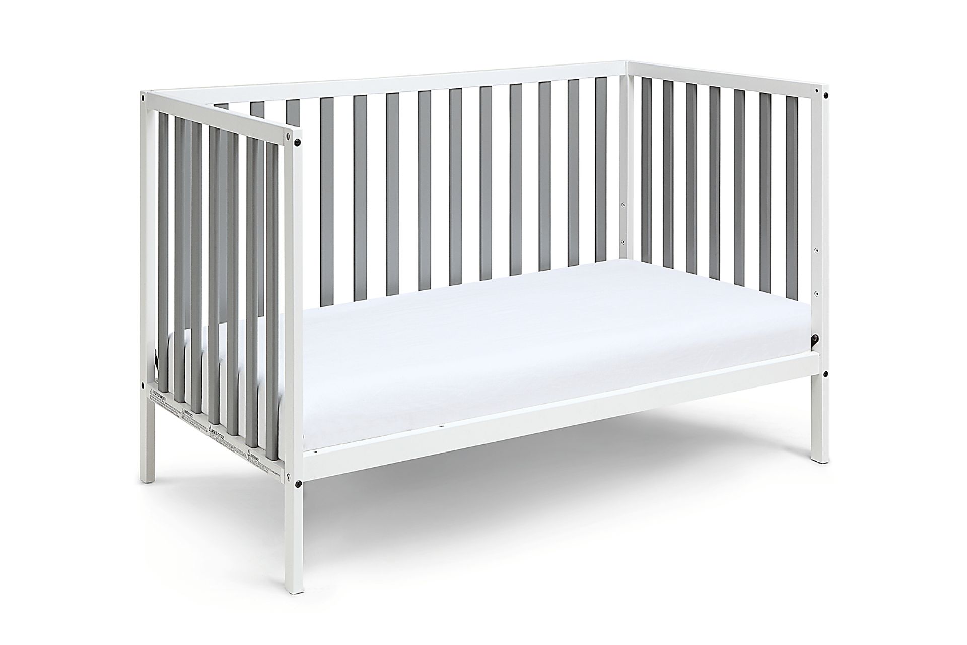 Kids Canticle Gray/White Crib - Image 4