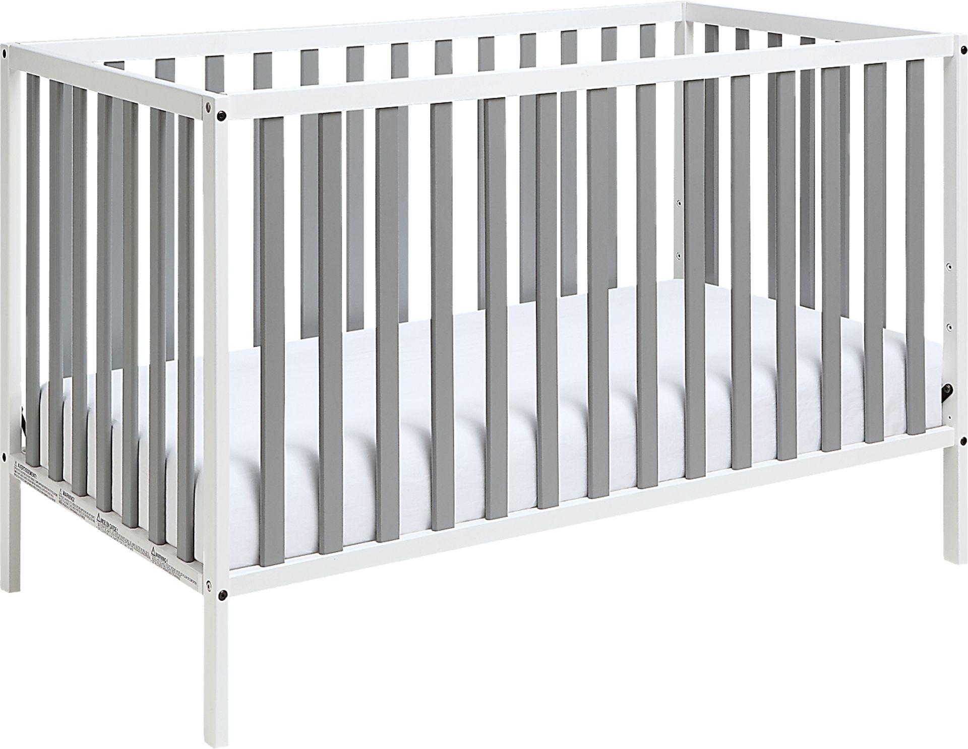 Kids Canticle Gray/White Crib - Image 1