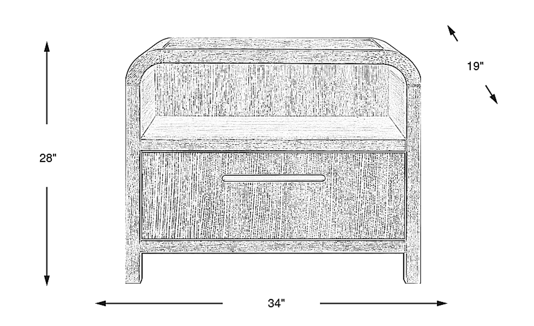 Canyon Sandstone Open Nightstand