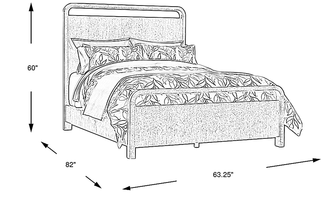 Canyon Sandstone 3 Pc Queen Panel Bed