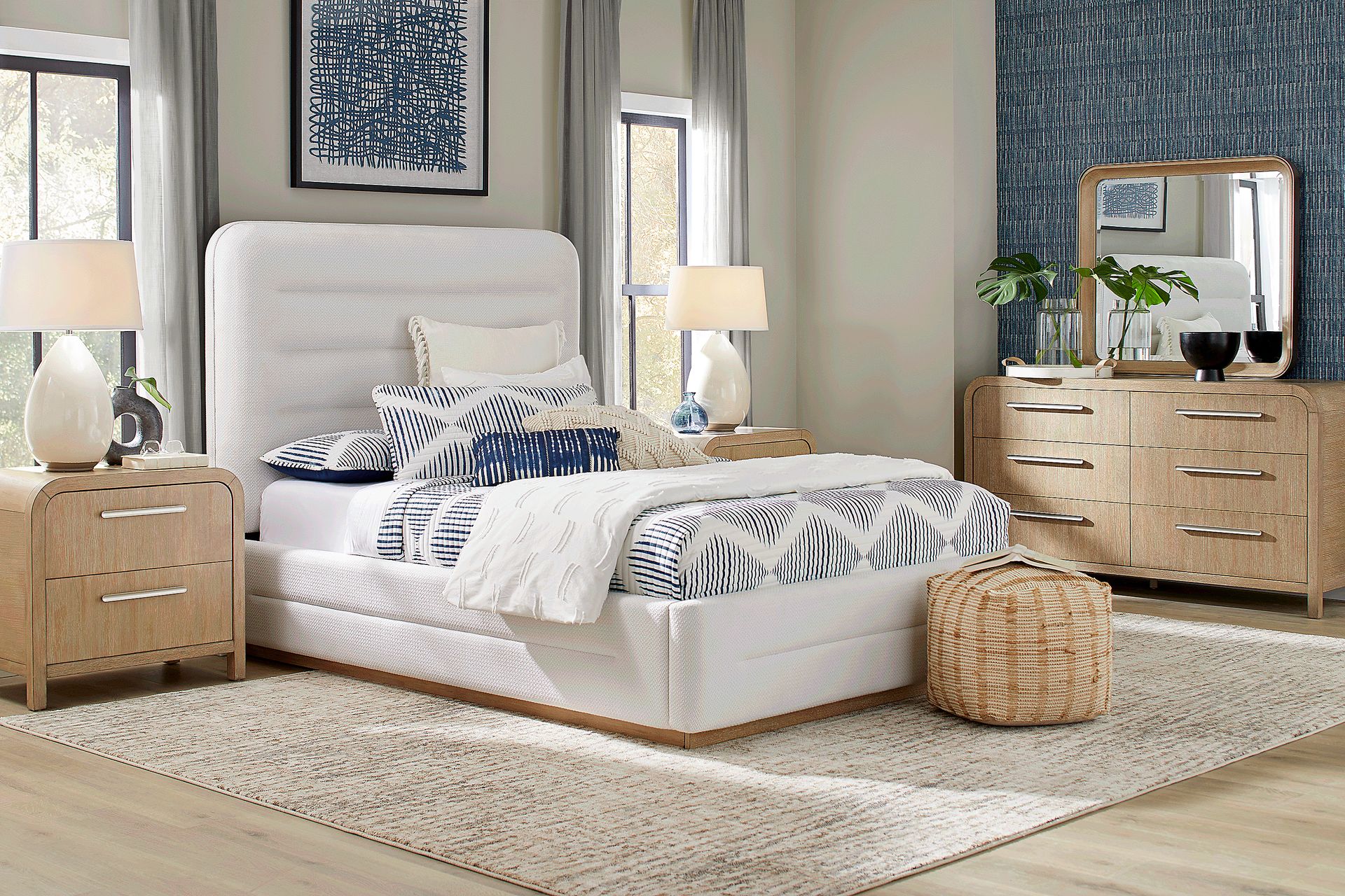 Canyon Sandstone 7 Pc Queen Upholstered Bedroom - Image 1
