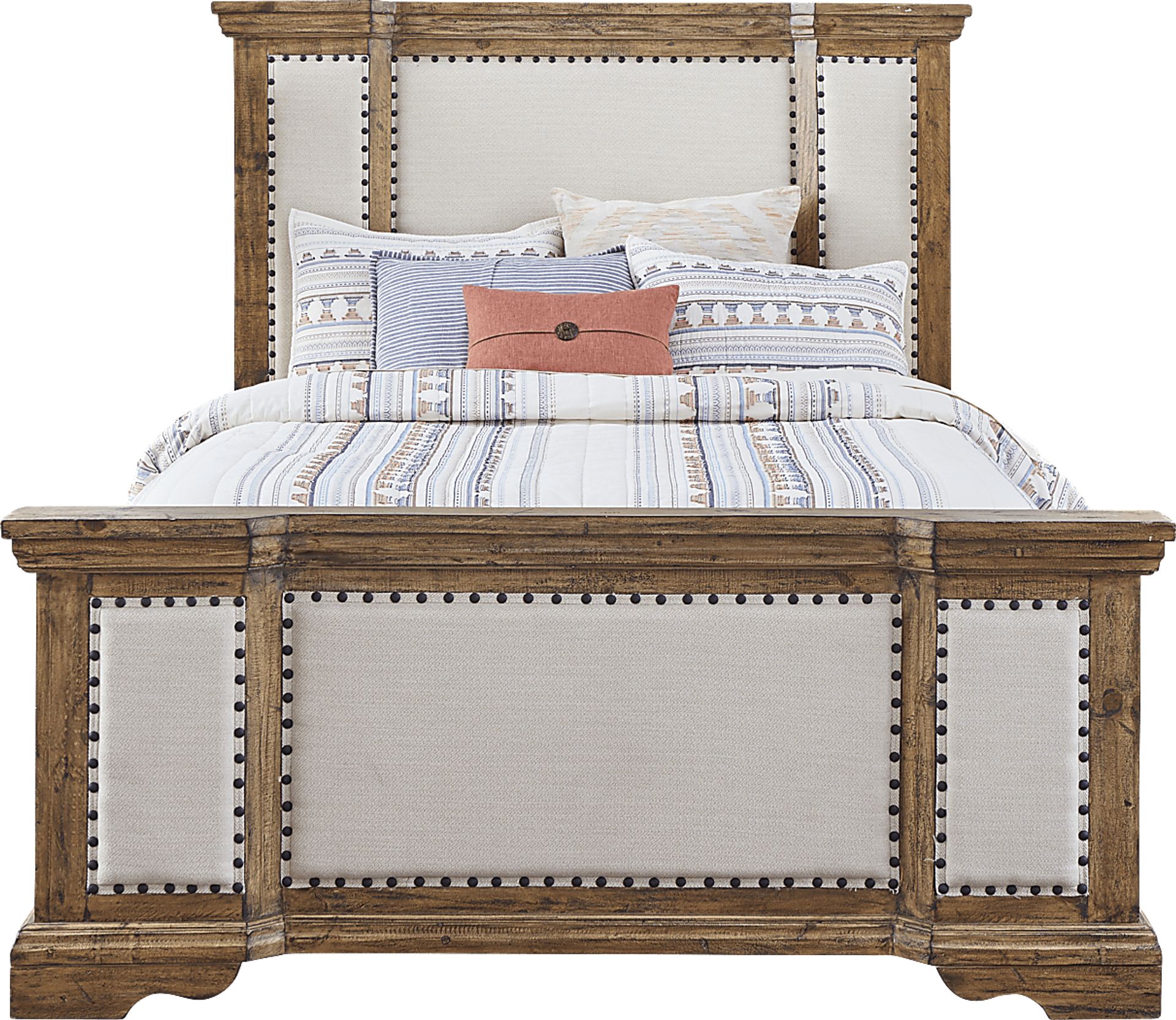 Canyon City Camel Colors 3 Pc King Upholstered Bed