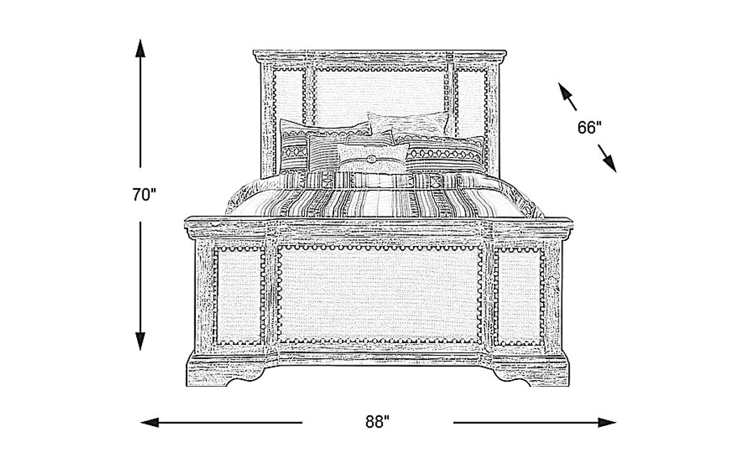 Canyon City Camel 3 Pc Queen Upholstered Bed