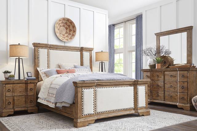 Canyon City Camel 7 Pc King Upholstered Bedroom - Thumbnail - Image 1